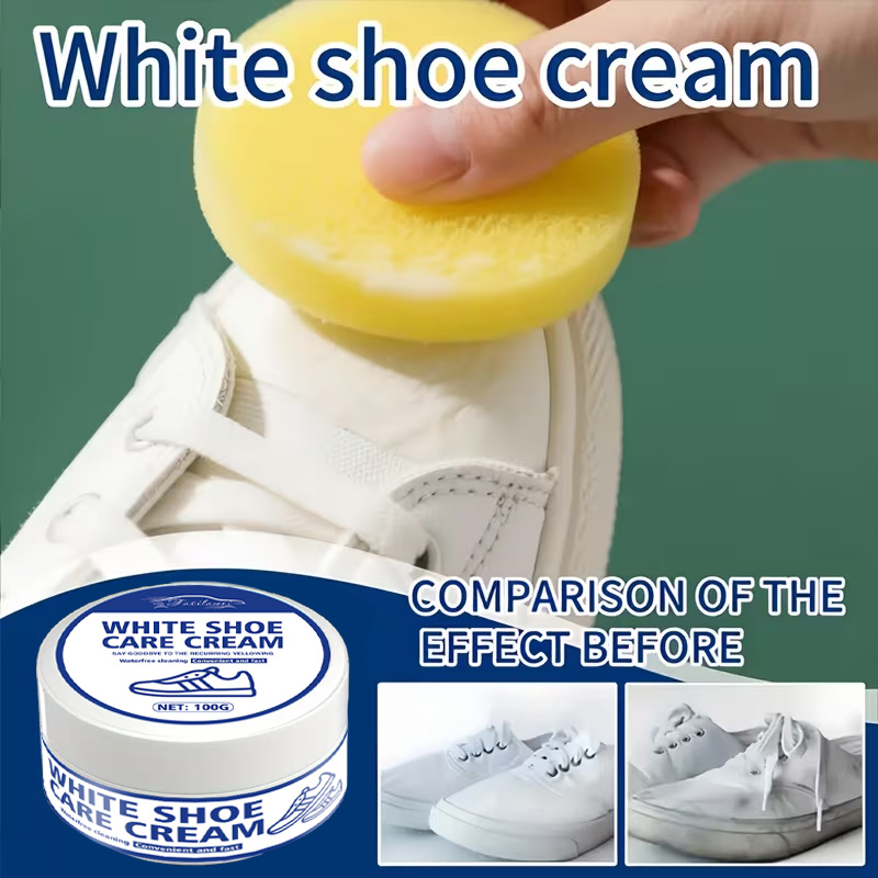 White Sneaker Care Cream with  - đánh giá và giá Sneaker Care Whitener
